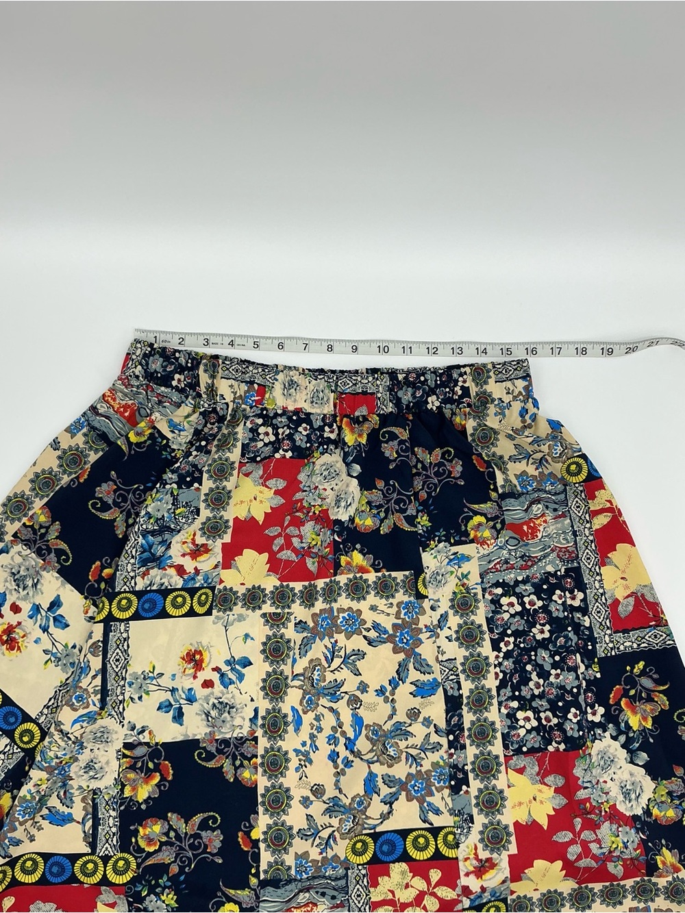 Patchwork Floral Print Maxi Skirt - Picture 11 of 12